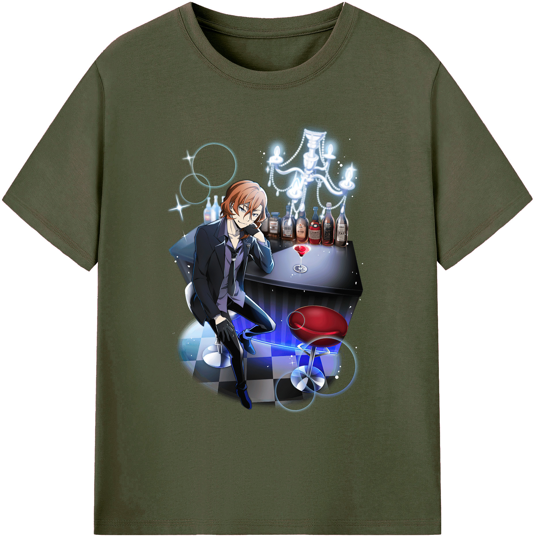 （画像用） 文豪ストレイドッグス Bungo Stray Dogs 綿100％ メンズ半袖Tシャツ｜肌触りやわらか＆通気性